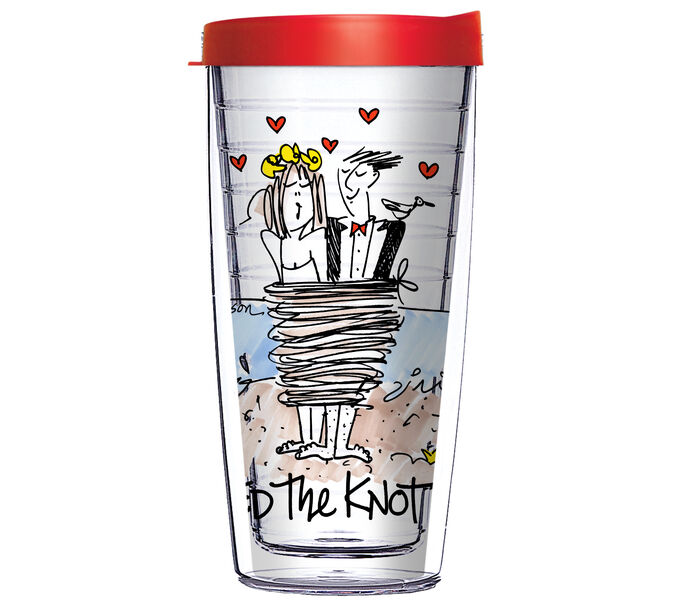 28oz Sport Tumbler - Tied the Knot w/ Gray Lid ST-12392