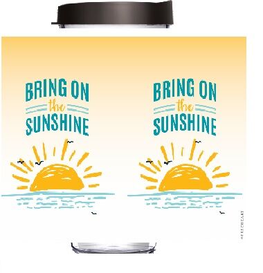 16oz Tumbler - Bring on the Sunshine w/ Blue Lid 02-12394