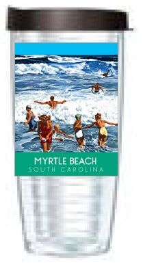 16oz Short Tumbler - Myrtle Beach without lid 01-12395