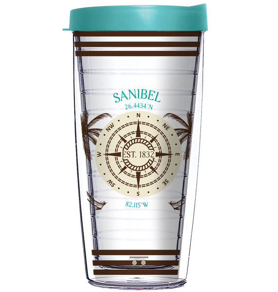 28oz Sport Tumbler - Sanibel Coordinates w/ Gray Lid ST-12409