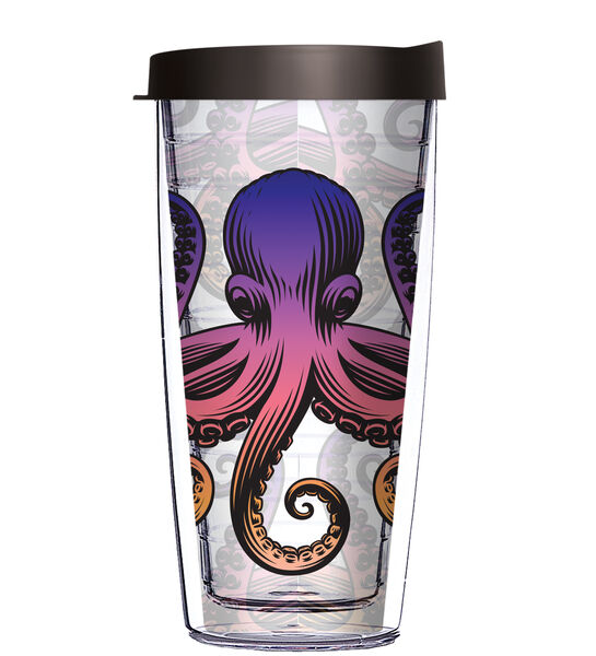 16oz Short Tumbler - Elegant Octopus without lid 01-12418