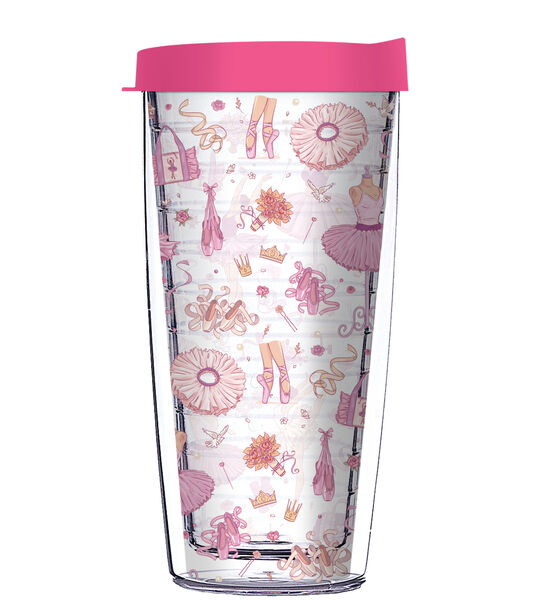 28oz Mega Tumbler - Images of Ballet w/ Pink Lid H2-12427