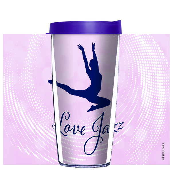 24oz Flareside Tumbler - Love Jazz Dancing w/ Black Lid 24F-12428