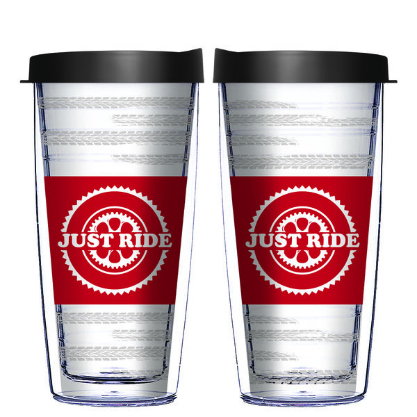 28oz Sport Tumbler - Just Ride (with Sprockets) w/ Gray Lid ST-12432