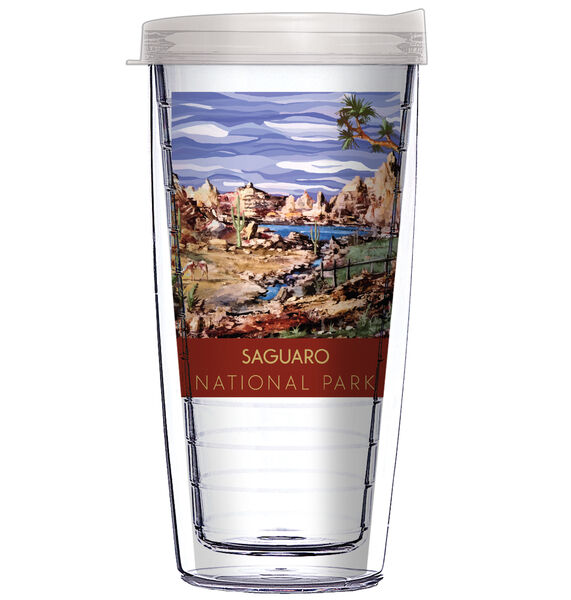 18oz Handle Mug - Saguaro NP Arizona w/ Black Lid 06-12433