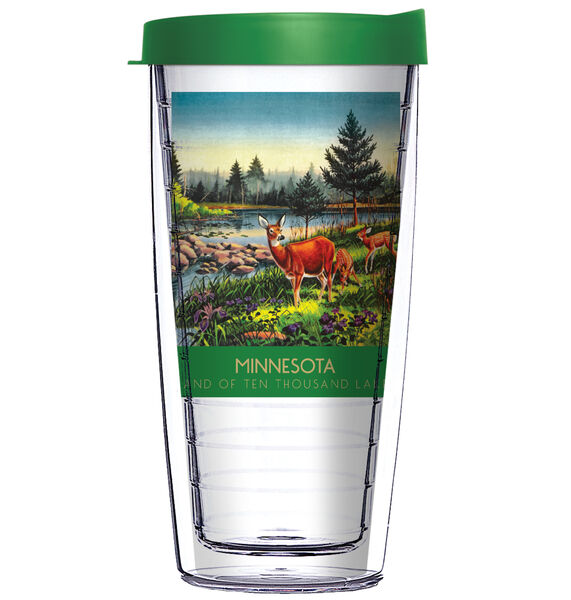 28oz Sport Tumbler - Minnesota Land of 10,000 Lakes w/ Gray Lid ST-12445