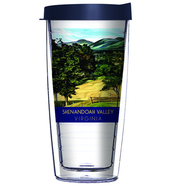 28oz Sport Tumbler - Shenandoah Valley, Virginia w/ Gray Lid ST-12452