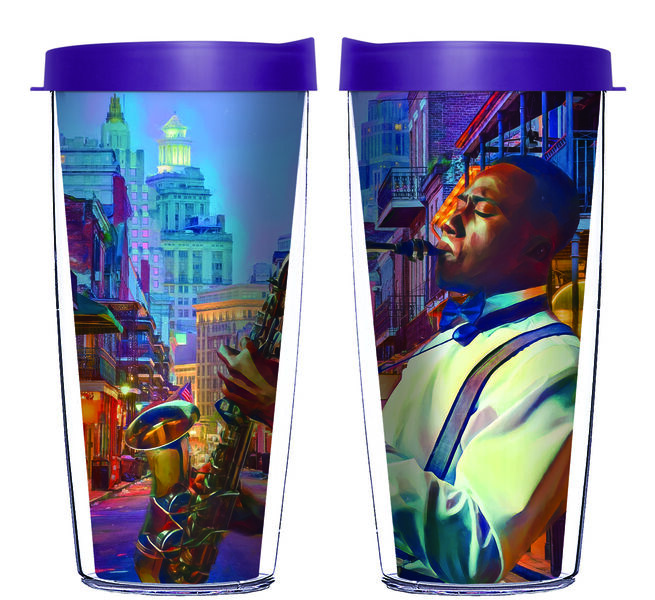 28oz Sport Tumbler - Claudia McKinney All that Jazz 35122 w/ Gray Lid ST-12476