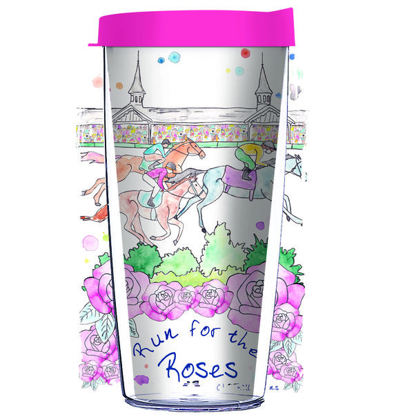 24oz Flareside Tumbler - Run for the Roses w/ Black Lid 24F-12512