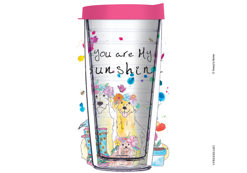 16oz Short Tumbler - You Are My Sunshine TK23 without lid 01-12531