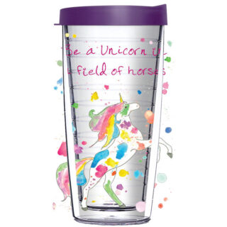 28oz Mega Tumbler - Be a Unicorn Custom33 w/ Purple Lid H2-12535