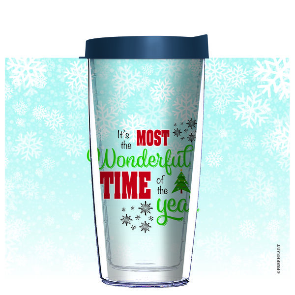 28oz Sport Tumbler - Most Wonderful Time of the Year w/ Gray Lid ST-12551