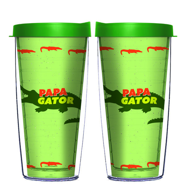 28oz Mega Tumbler - Papa Gator w/ Emerald Green Lid H2-12552