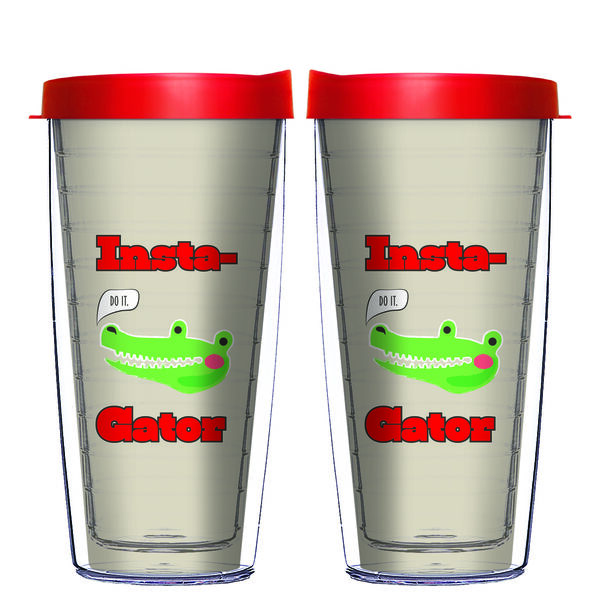 16oz Tumbler - Insta-Gator w/ Red Lid 02-12558