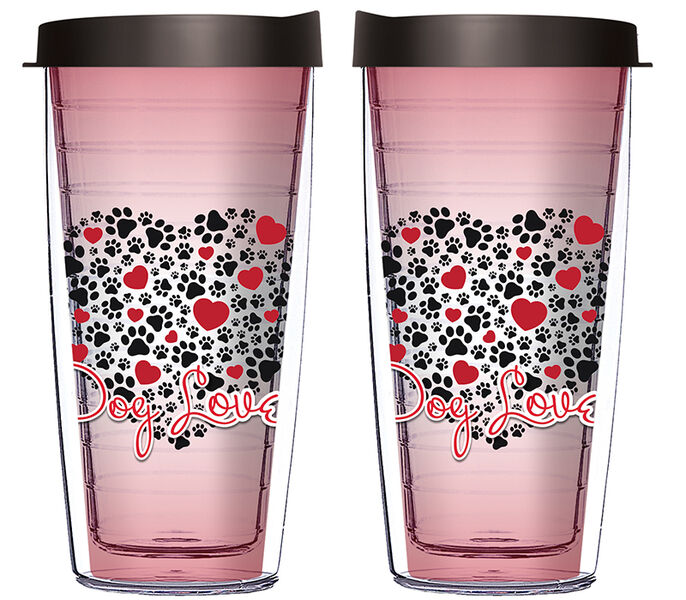 28oz Mega Tumbler - Dog Lover2 w/ Black Lid H2-12567