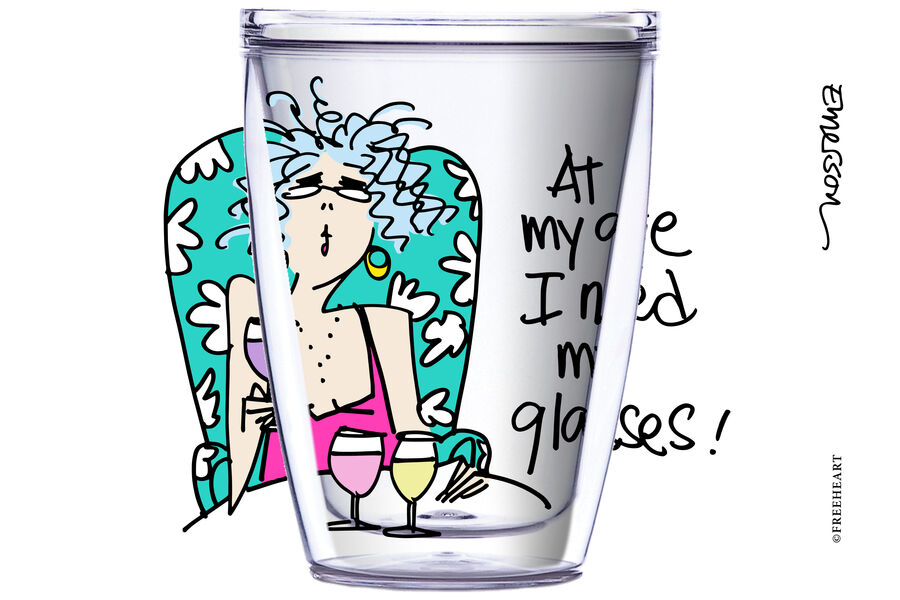 16oz Tumbler - At My Age I Need my Glasses WP09 w/ Teal Lid 02-12595