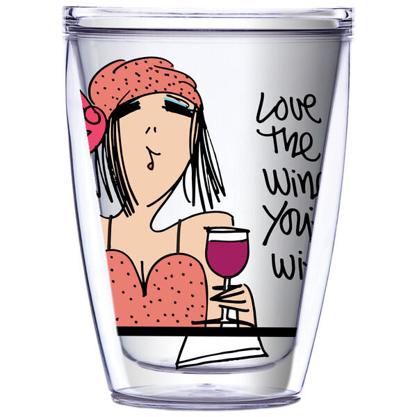 16oz Short Tumbler - Love the Wine You're With WP15 without lid 01-12599