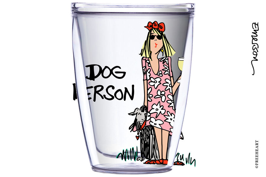 16oz Tumbler - Dog Person WP41 w/ Pink Lid 02-12612