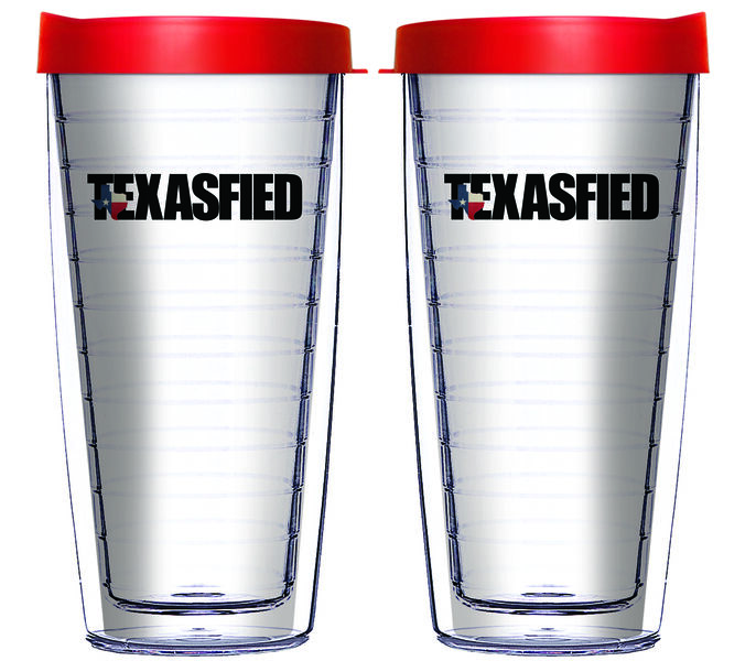 28oz Sport Tumbler - Texasfied with Flag w/ Gray Lid ST-12616