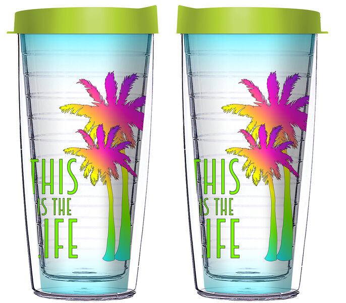 This is the Life Neon Colors Tumbler with Lime Travel Lid - 16oz Traveler