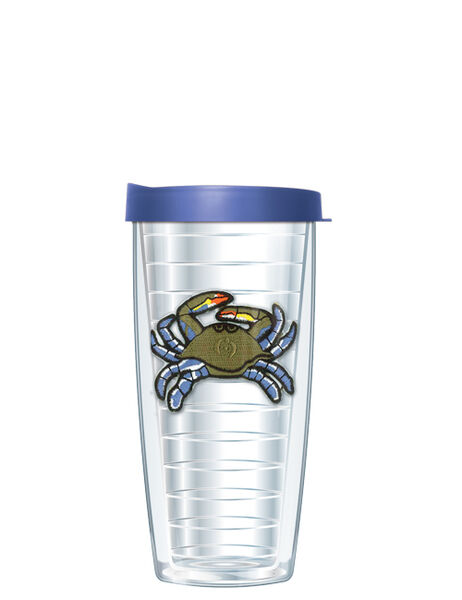 18oz Handle Mug - Crab-Blue Patch w/ Black Lid 06-323