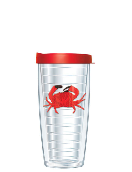 22oz Tumbler - Crab-Red Patch w/ Red Lid 08-324