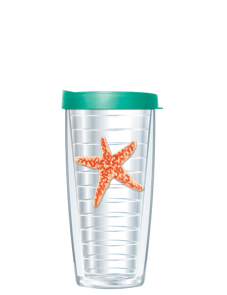 22oz Tumbler - Star Fish Patch w/ Teal Lid 08-342