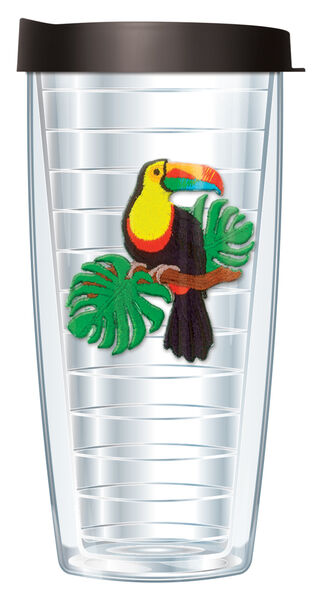 24oz Flareside Tumbler - Toucan Patch w/ Black Lid 24F-344