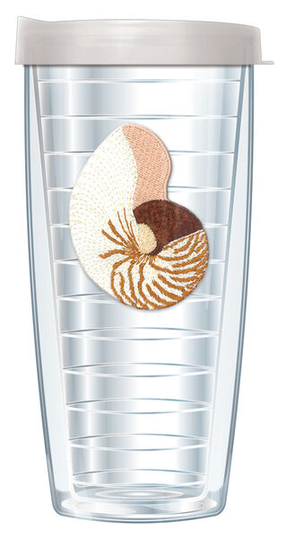 22oz Tumbler - Nautilus Shell Patch w/ Clear Lid 08-346