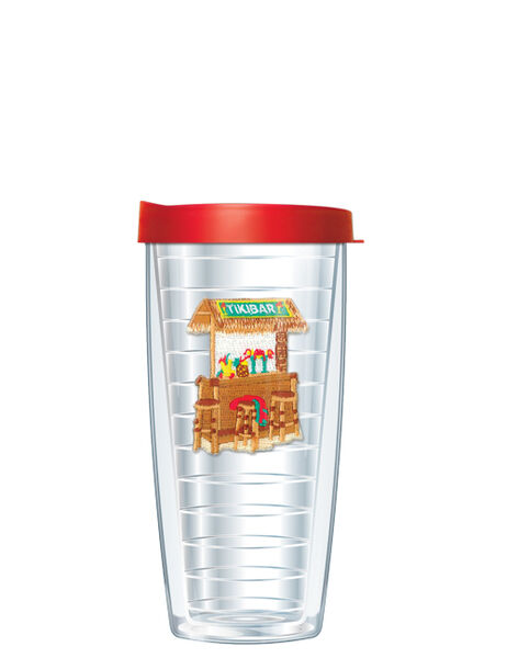 28oz Mega Tumbler - Tiki Time Patch w/ Red Lid H2-354