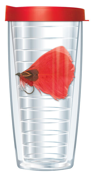 28oz Mega Tumbler - Fly-Red Patch w/ Red Lid H2-443