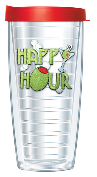 28oz Sport Tumbler - Happy Hour Patch w/ Gray Lid ST-541