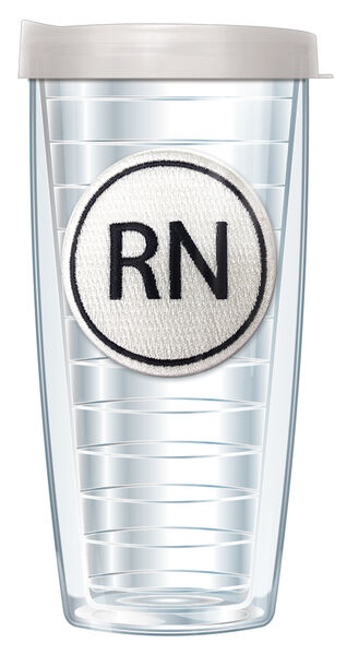 18oz Handle Mug - RN Patch w/ Black Lid 06-560