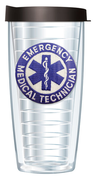 24oz Flareside Tumbler - EMT Patch w/ Blue Lid 24F-569