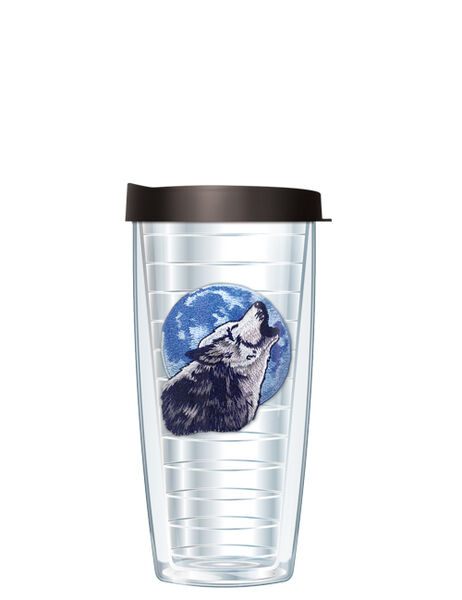 28oz Mega Tumbler - Wolf & Moon Patch w/ Black Lid H2-625