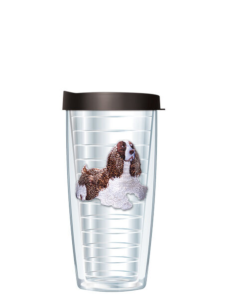 24oz Flareside Tumbler - Spaniel Patch w/ Black Lid 24F-705