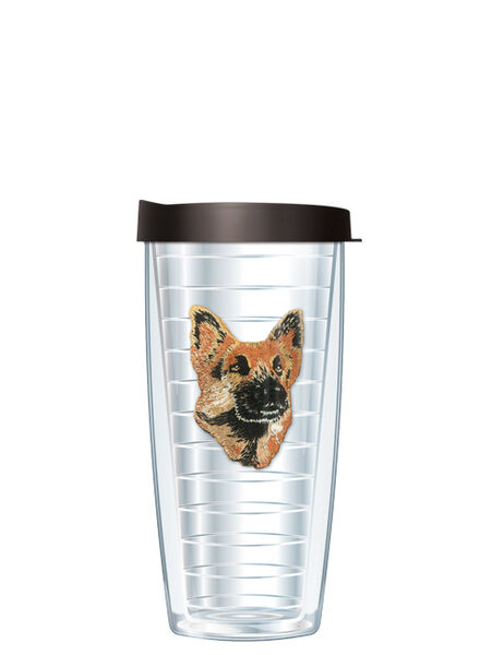 28oz Mega Tumbler - German Shepherd Patch w/ Black Lid H2-706