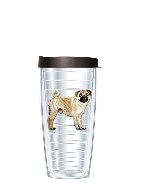 28oz Mega Tumbler - Pug Patch w/ Black Lid H2-709