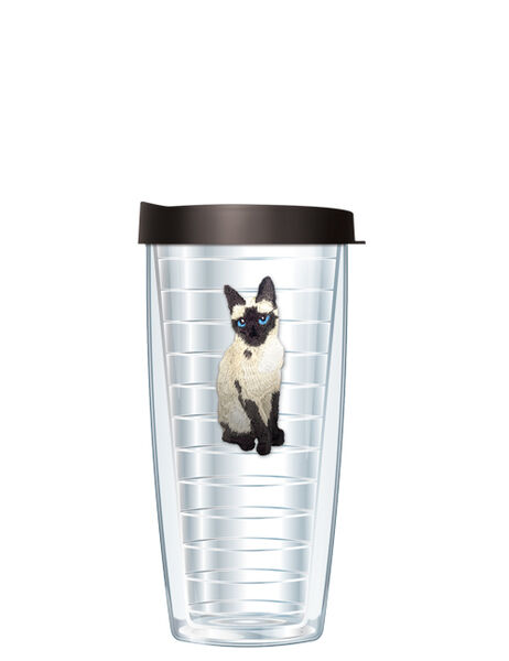 22oz Tumbler - Siamese Patch w/ Black Lid 08-716