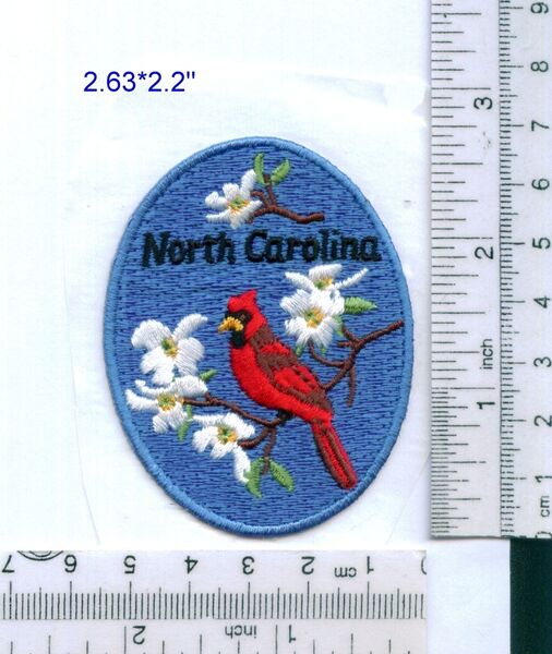 18oz Handle Mug - North Carolina Cardinal Blue Patch w/ Blue Lid 06-905-BL-NC