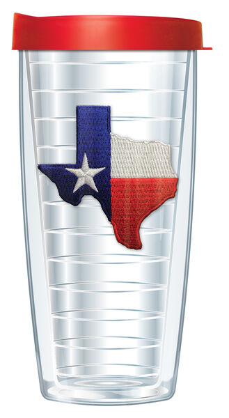 24oz Flareside Tumbler - Texas Flag Patch w/ Red Lid 24F-911