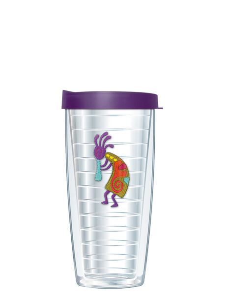 28oz Mega Tumbler - Kokopelli Patch w/ Purple Lid H2-917