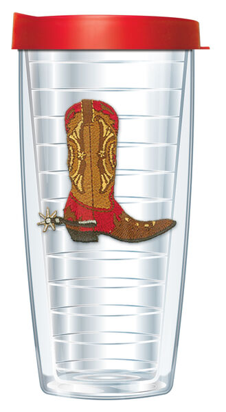 18oz Handle Mug - Cowboy Boot Patch w/ Black Lid 06-928