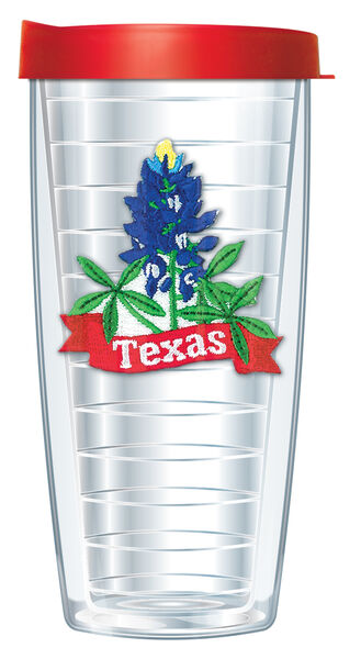 18oz Handle Mug - Texas Blue Bonnet Patch w/ Black Lid 06-945