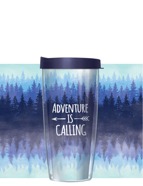 16oz Short Tumbler - Adventure Is Calling without lid 01-AIC