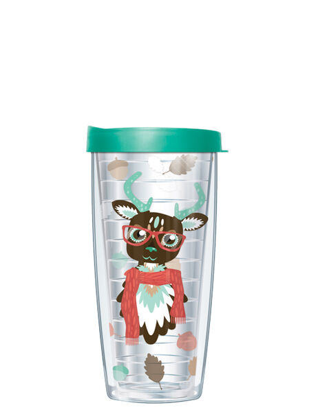 28oz Mega Tumbler - Robin the Deer w/ Teal Lid H2-ANI-DER