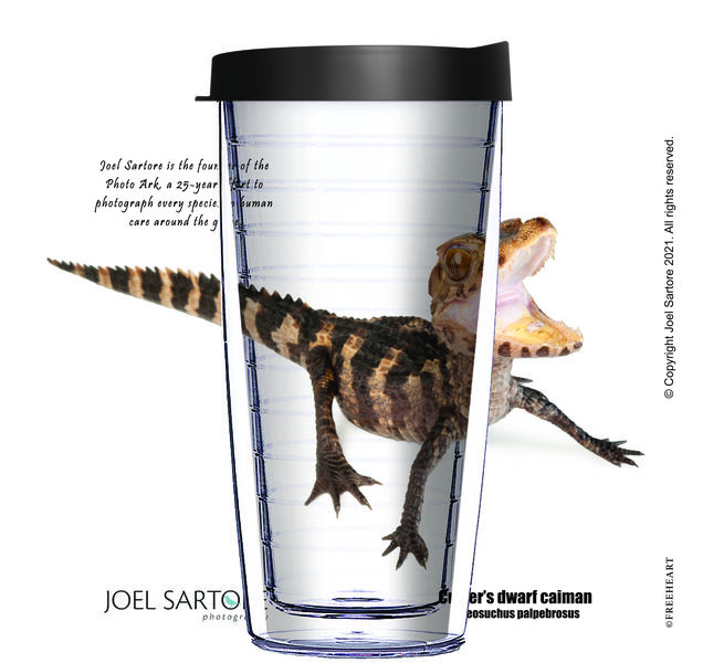 28oz Mega Tumbler - Dwarf Caiman in Attack w/ Black Lid H2-ANI013-00166