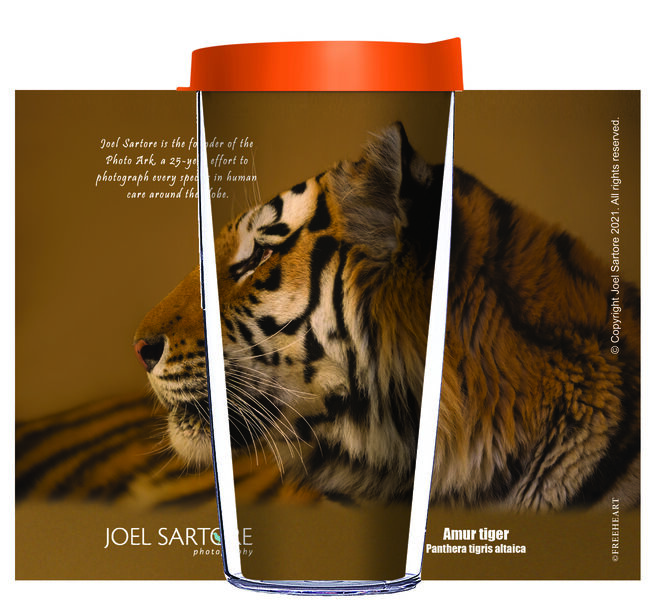 28oz Mega Tumbler - Amur Tiger w/ Orange Lid H2-ANI019-00377