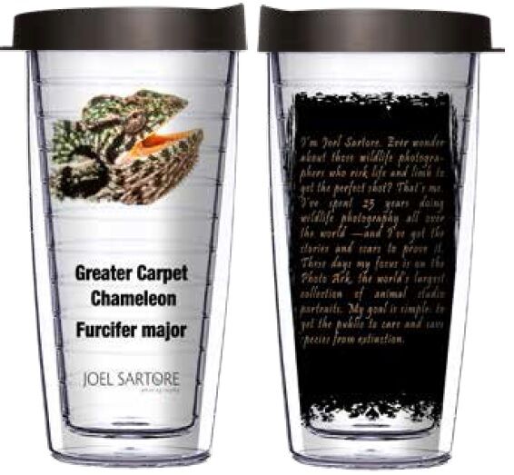 28oz Mega Tumbler - Greater Carpet Chameleon w/ Black Lid H2-ANI109-00356