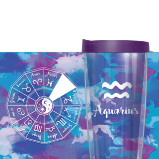 24oz Flareside Tumbler - Astrology Signs Aquarius w/ Black Lid 24F-AST11